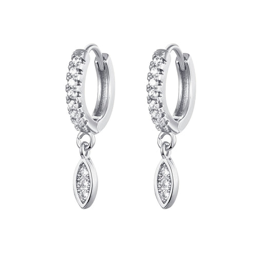 Stainless Steel Crystal Zircon Earrings