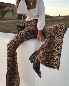 Naomie Kamali leopard print trousers