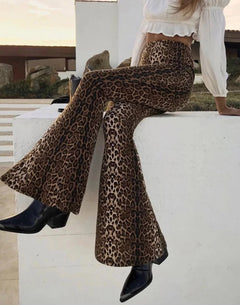 Naomie Kamali leopard print trousers