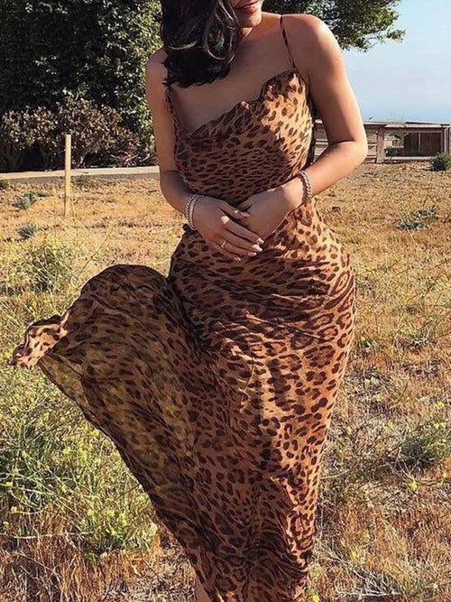 Julissa  Leopard bodycone dress