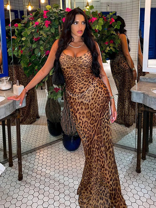 Julissa  Leopard bodycone dress