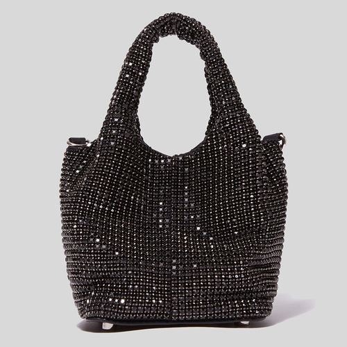 Luxury Diamonds Bucket Bag Designer Brand Women Handbags Shinny Rhinestone Mesh Shoulder Crossbody Bags Evening Party Purse 2022 - SASSY VANILLE