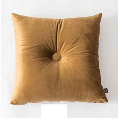 Button Soft Velvet Pillow - SASSY VANILLE