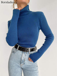 Basic Turtleneck Sweaters Slim