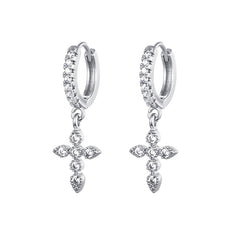 Stainless Steel Crystal Zircon Earrings